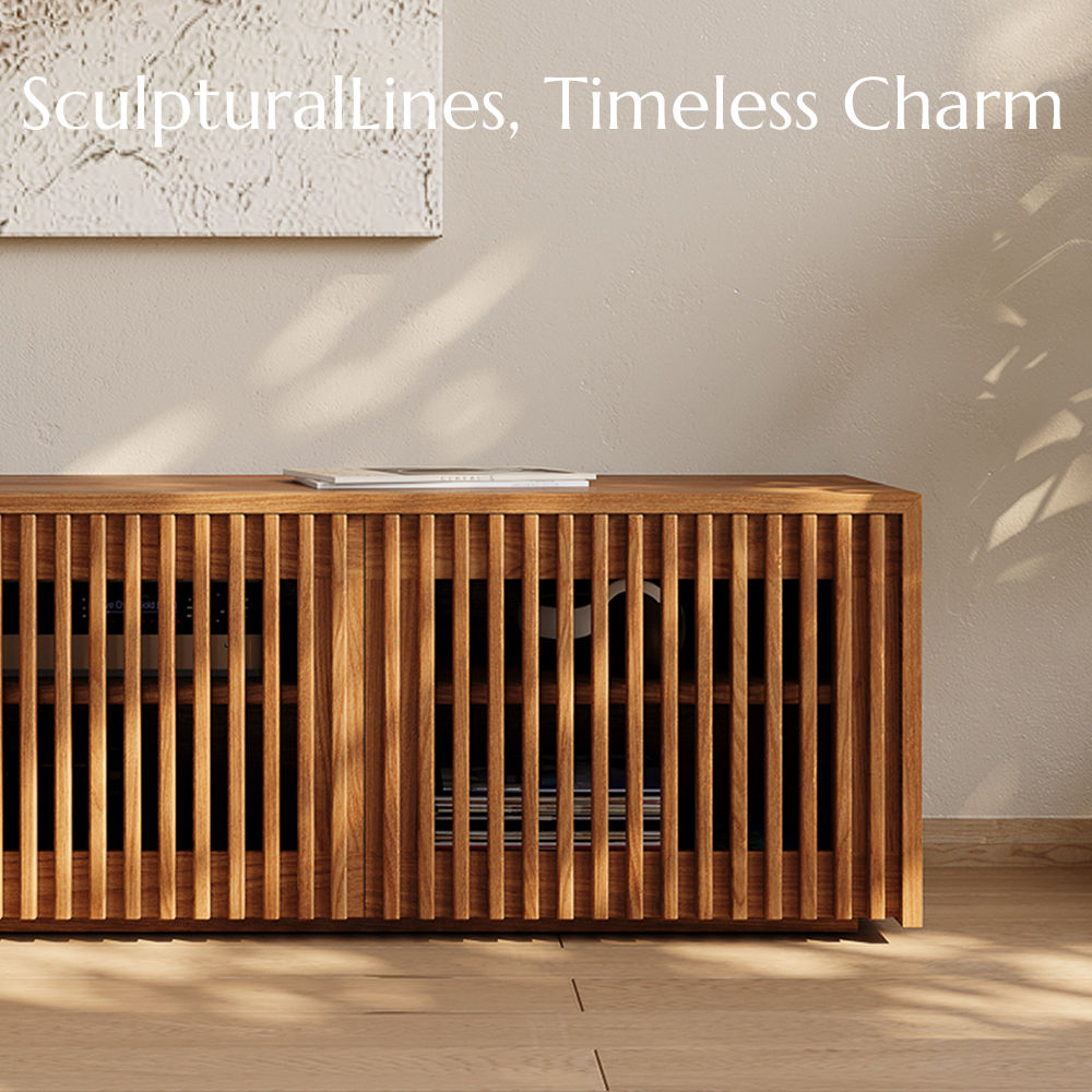 Brown Walnut Color MDF TV Stands