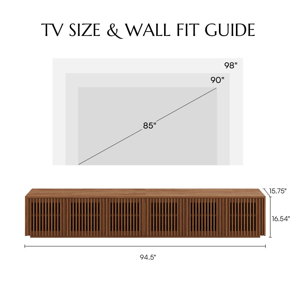 Low Walnut Color MDF TV Stands