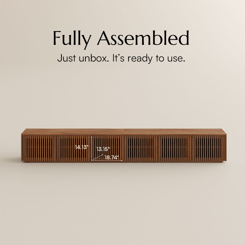 Aeolus Walnut Color MDF TV Stands