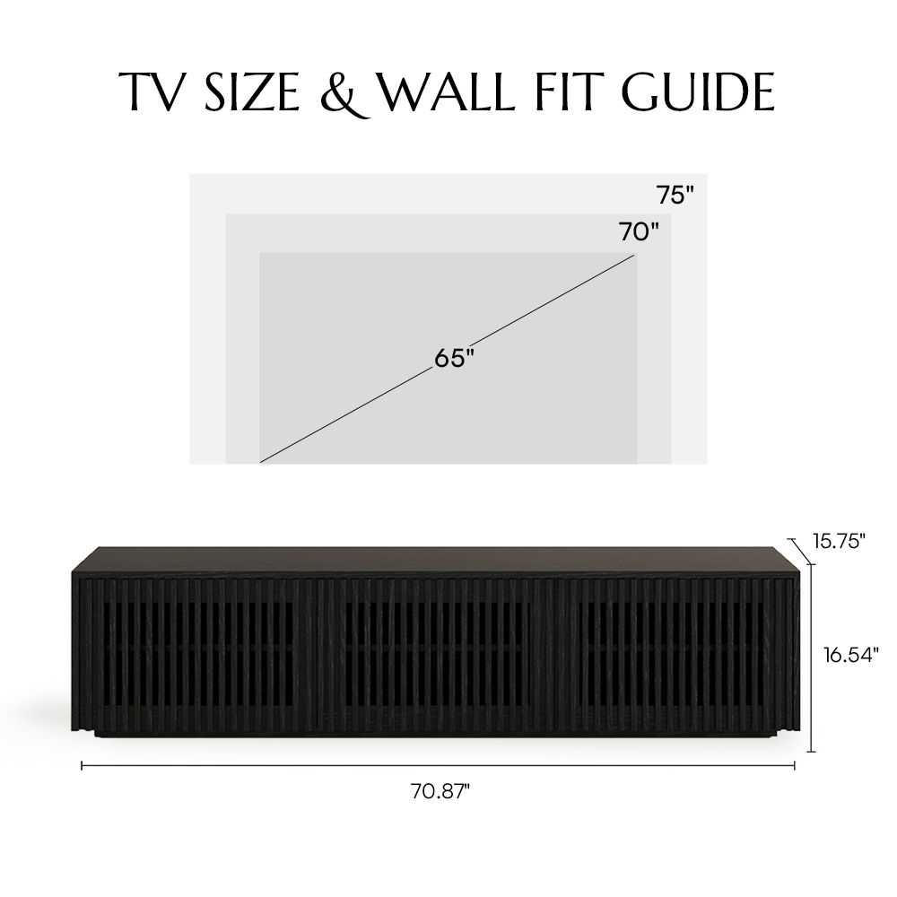 Low Black MDF TV Stands