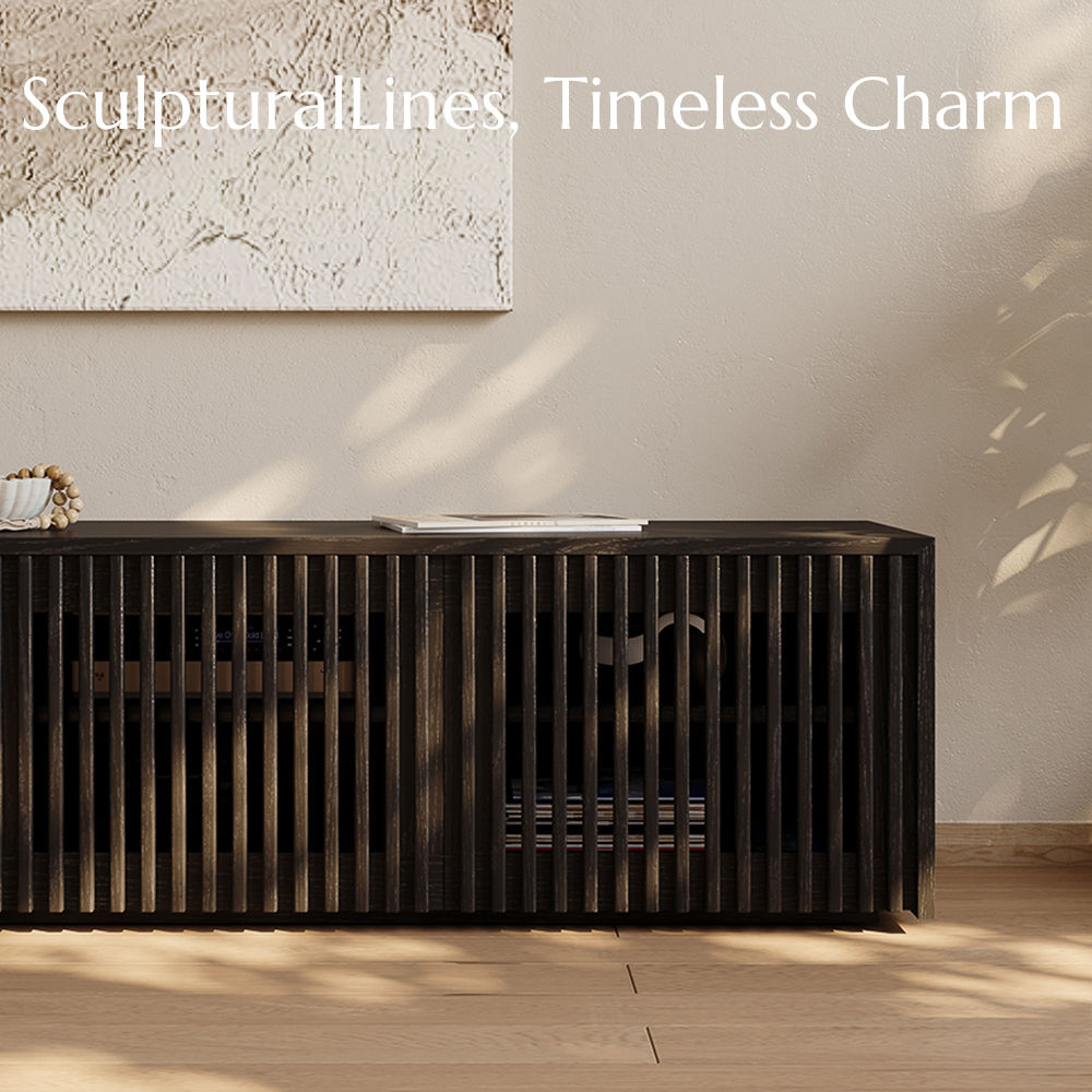 Aeolus Black MDF TV Stands
