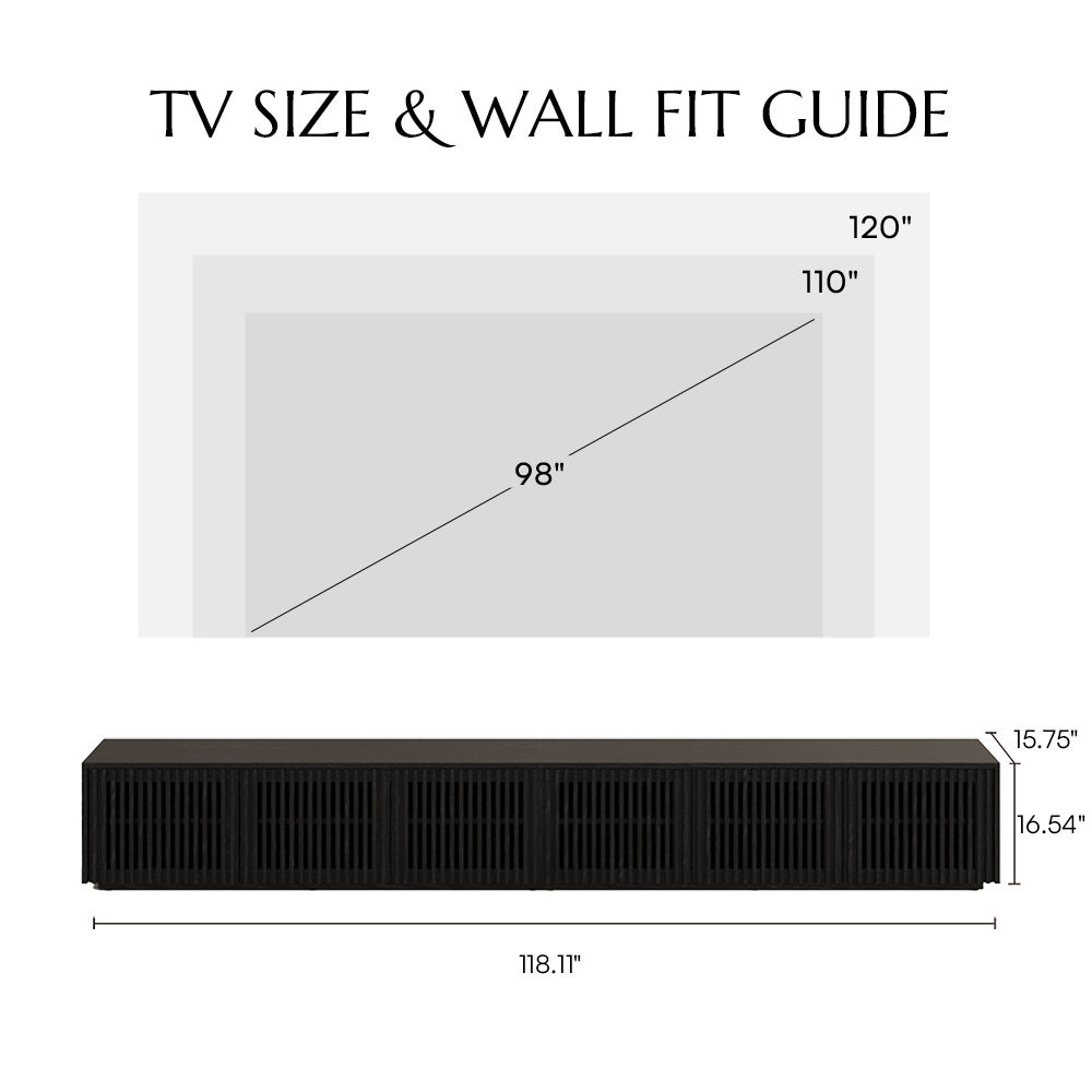Large Black MDF TV Stands