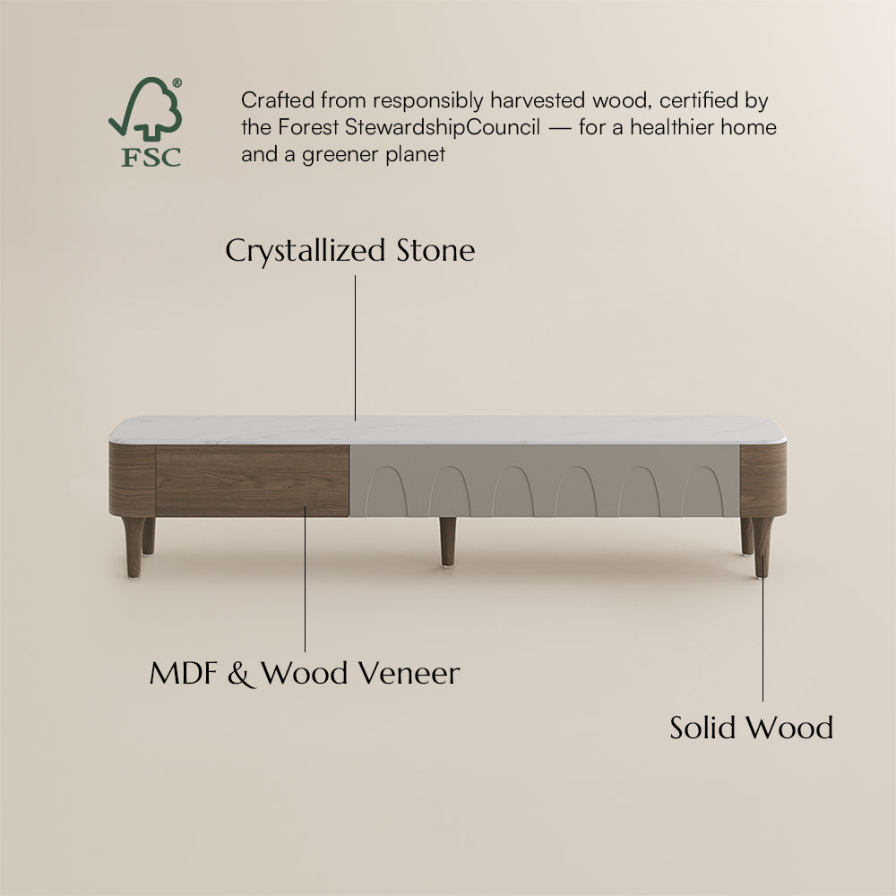 Walnut & Gray Living Room Set