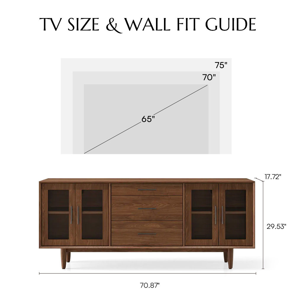 Walnut Color MDF Living Room Set