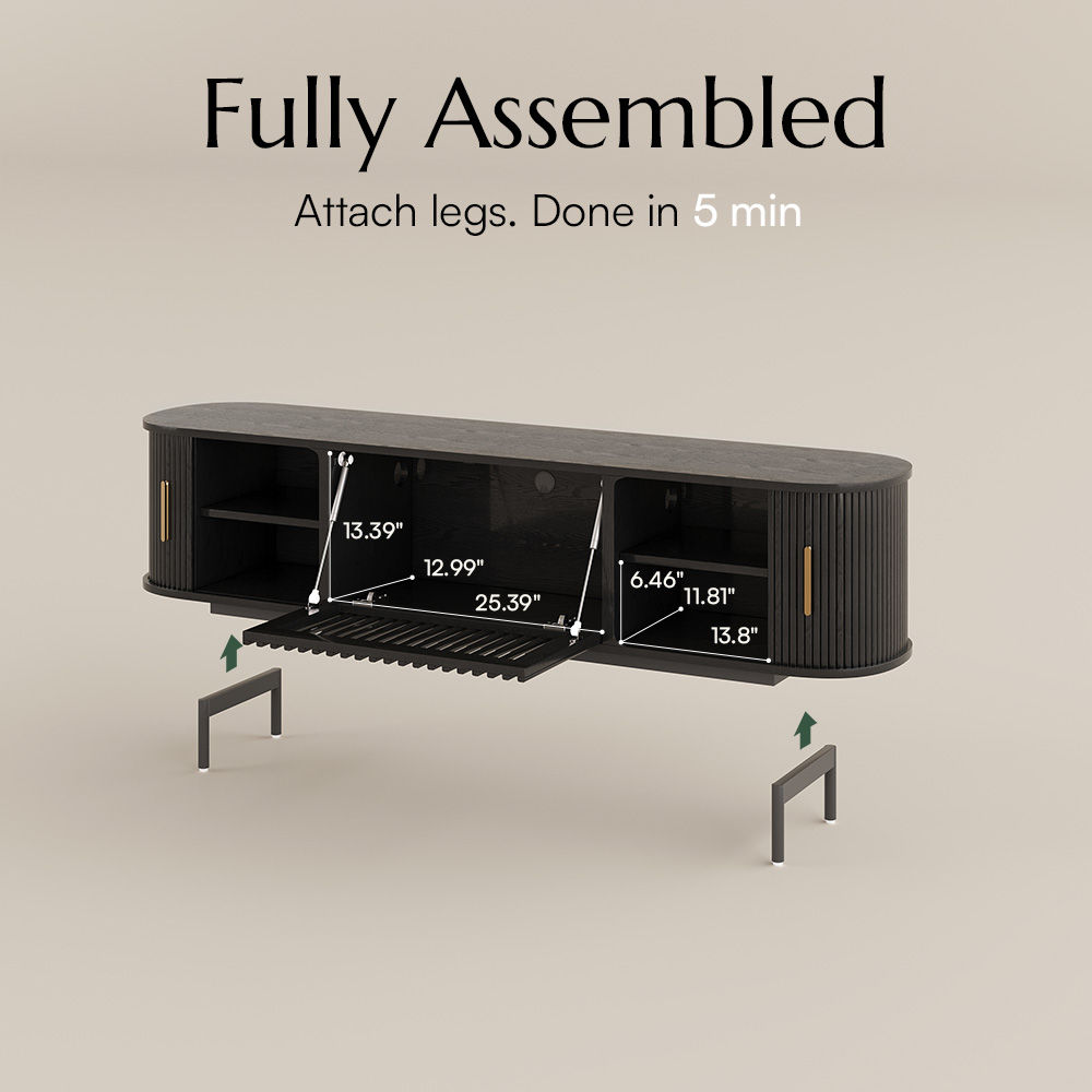 Black Black Plywood TV Stands