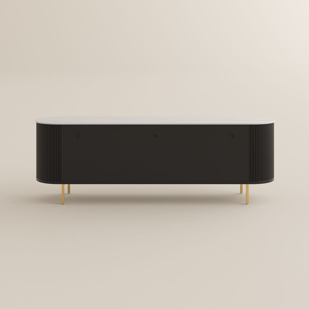 Modern Black & White Engineered Wood TV Stands