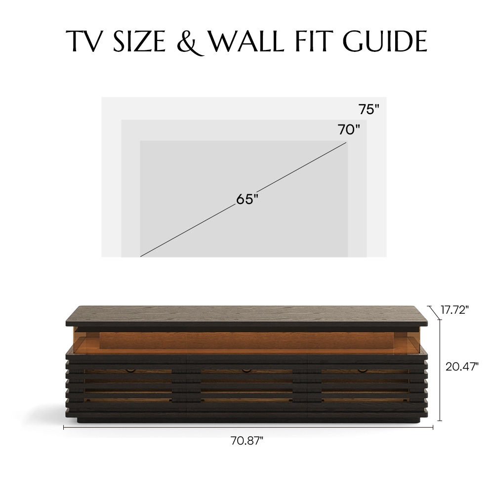 Wood Black Engineered Wood TV Stands