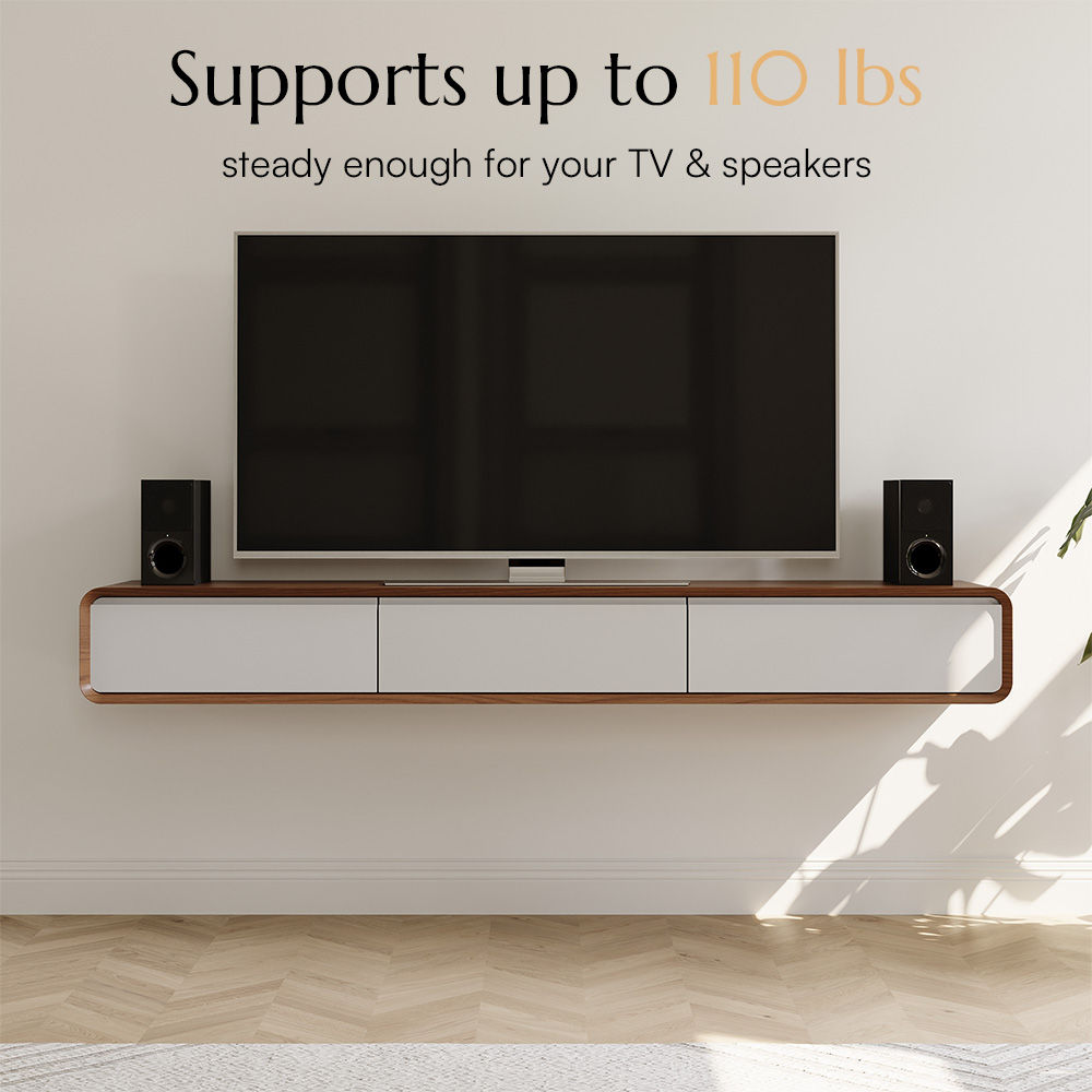 White Dark Wood & White MDF TV Stands