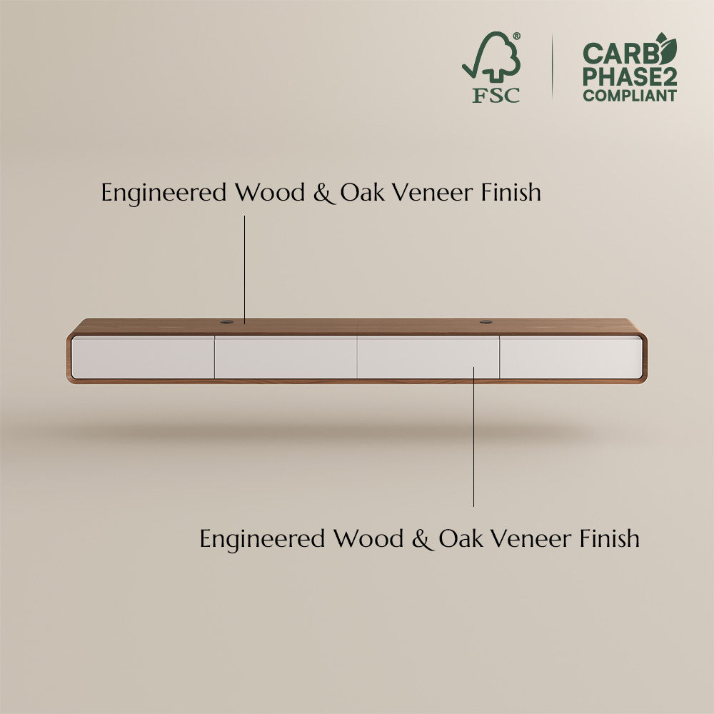 Oak Dark Wood & White MDF TV Stands