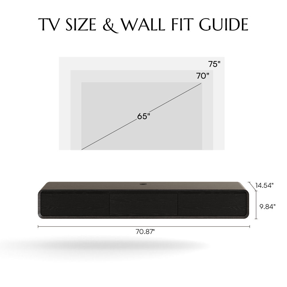 Merrin Black MDF TV Stands