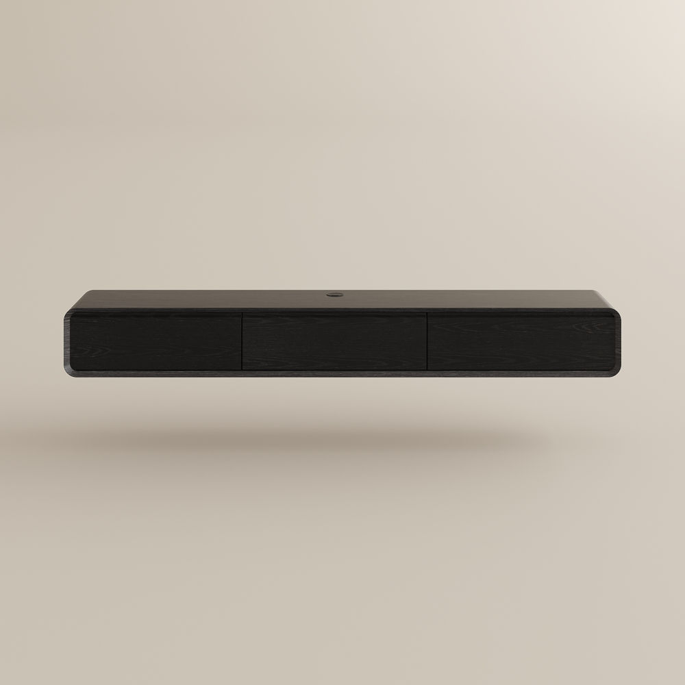 Wall Mount Black MDF TV Stands