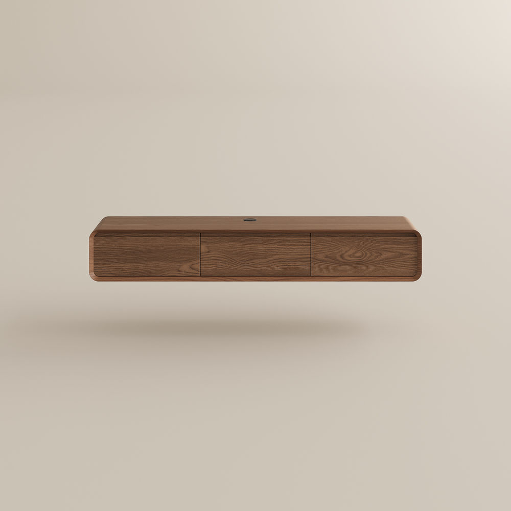 Minimalist Dark Wood MDF TV Stands