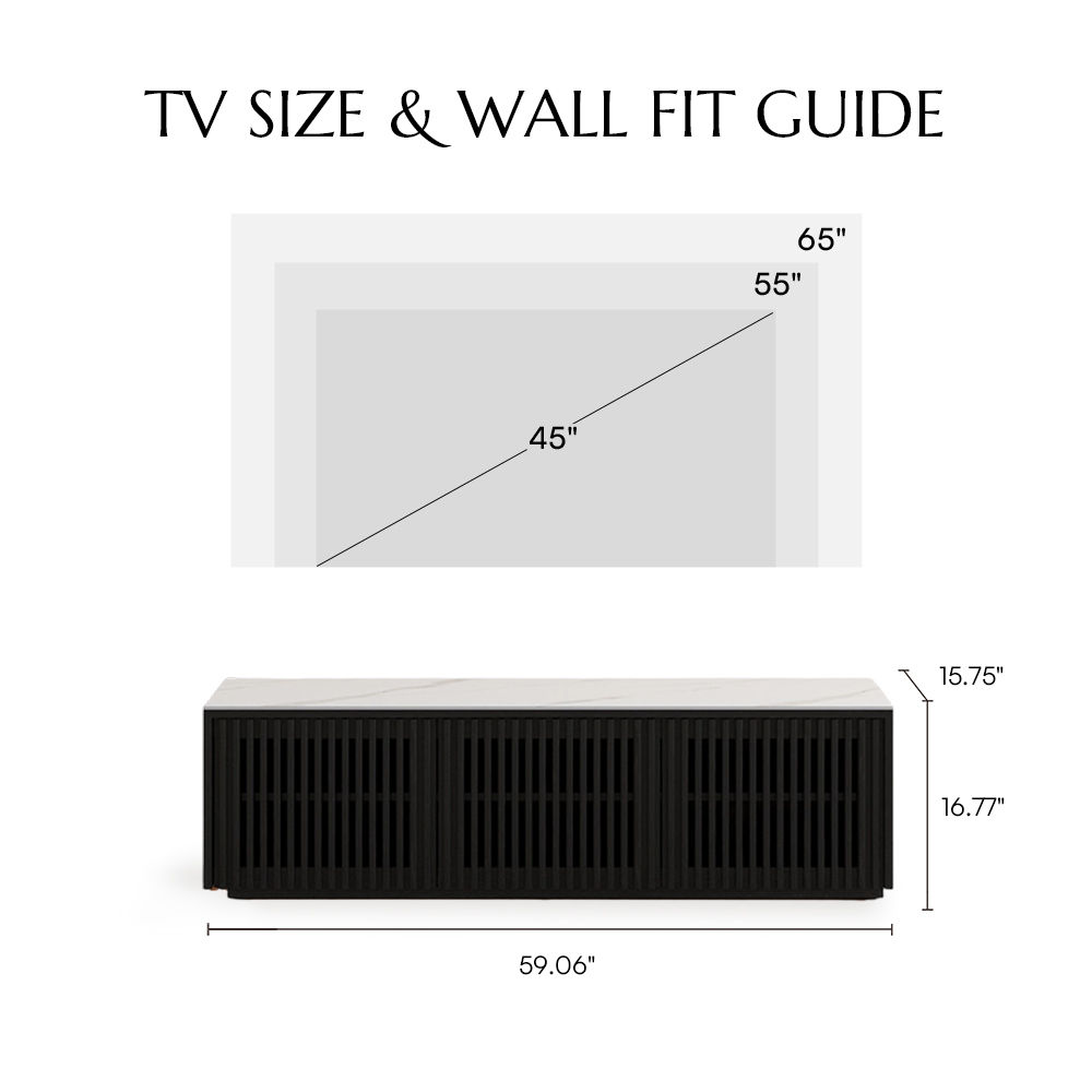 Aeolus Black MDF TV Stands
