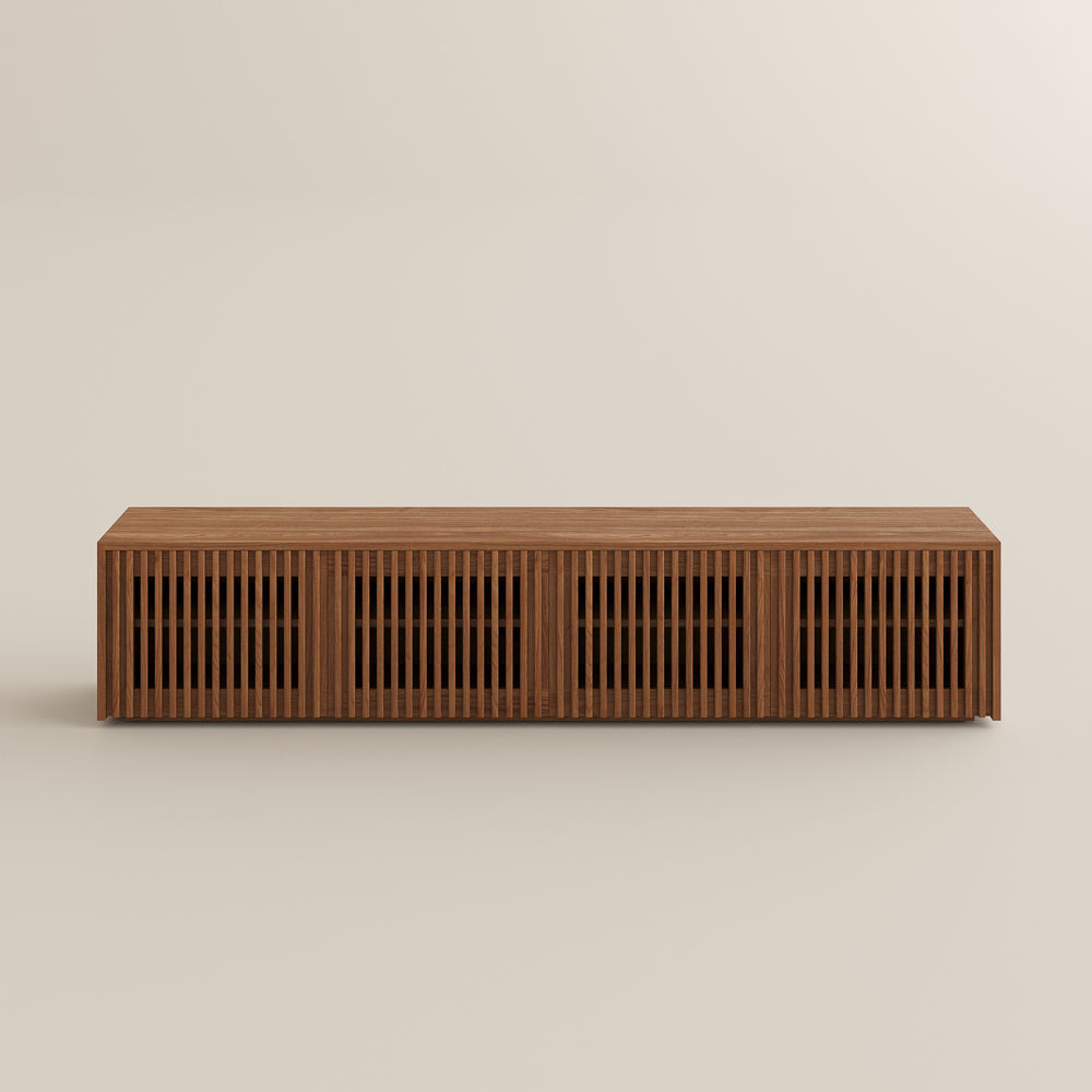 Modern Walnut Color MDF TV Stands