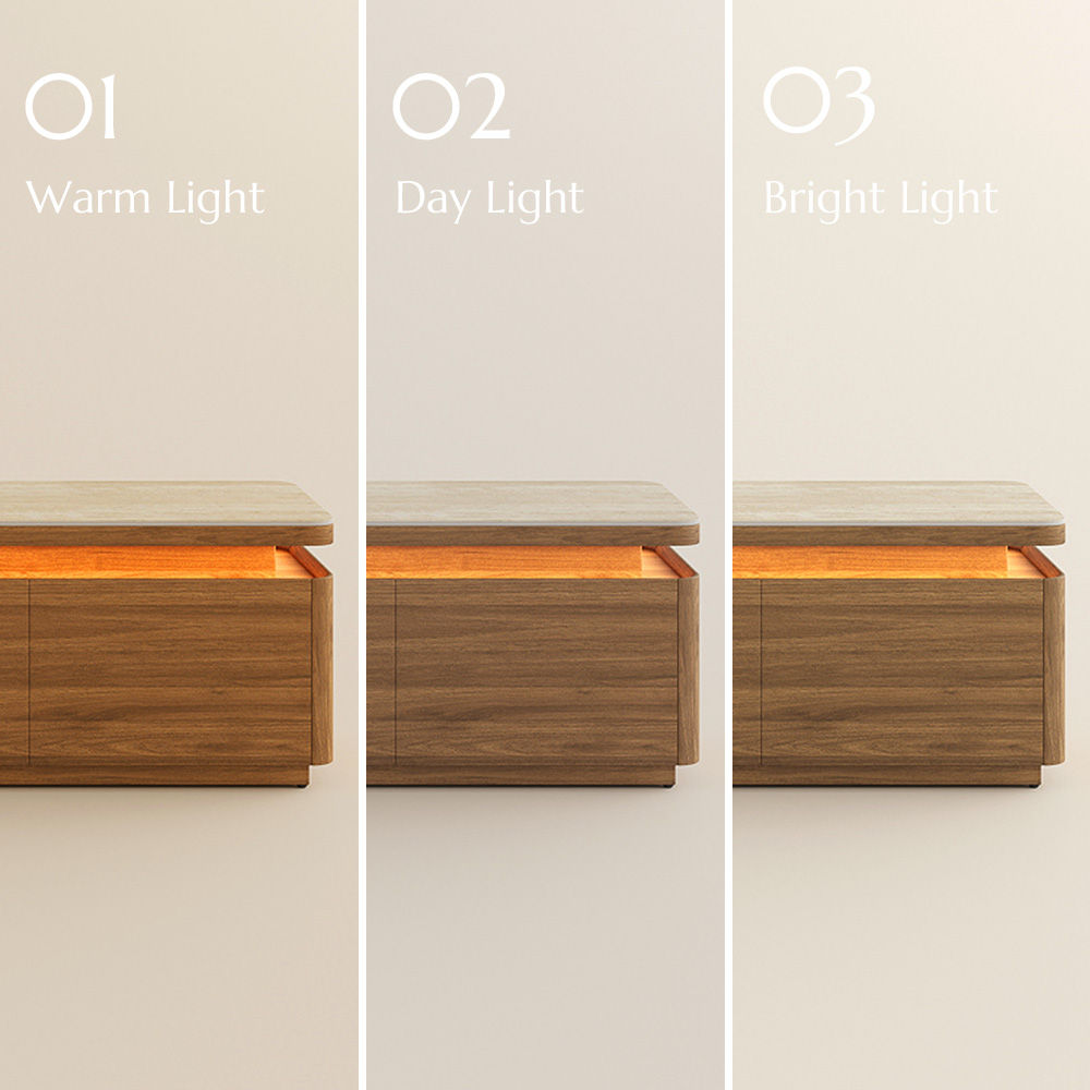 with Drawers Walnut Color MDF TV Stands