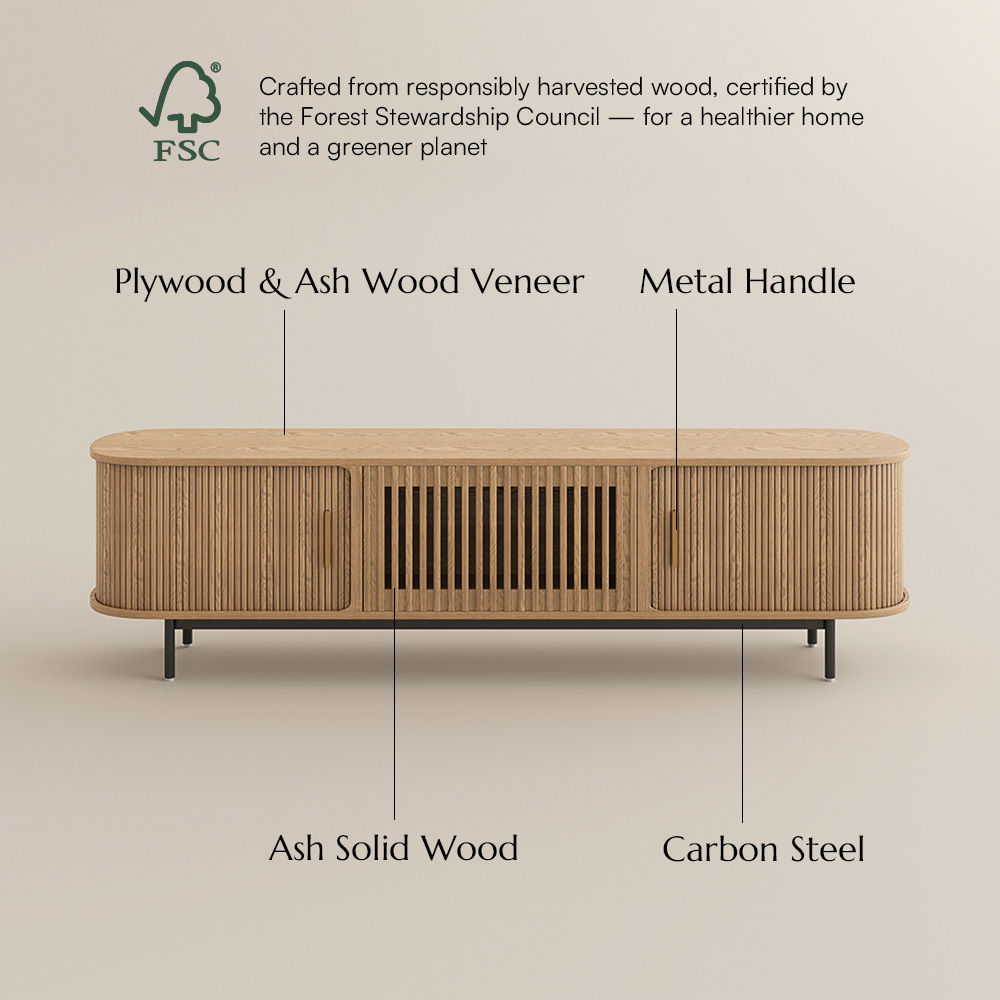 Eos Oak Plywood TV Stands