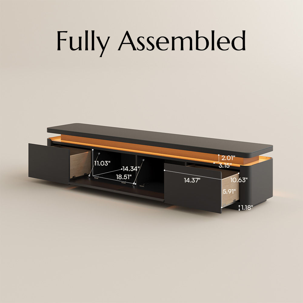 Wood Black MDF TV Stands