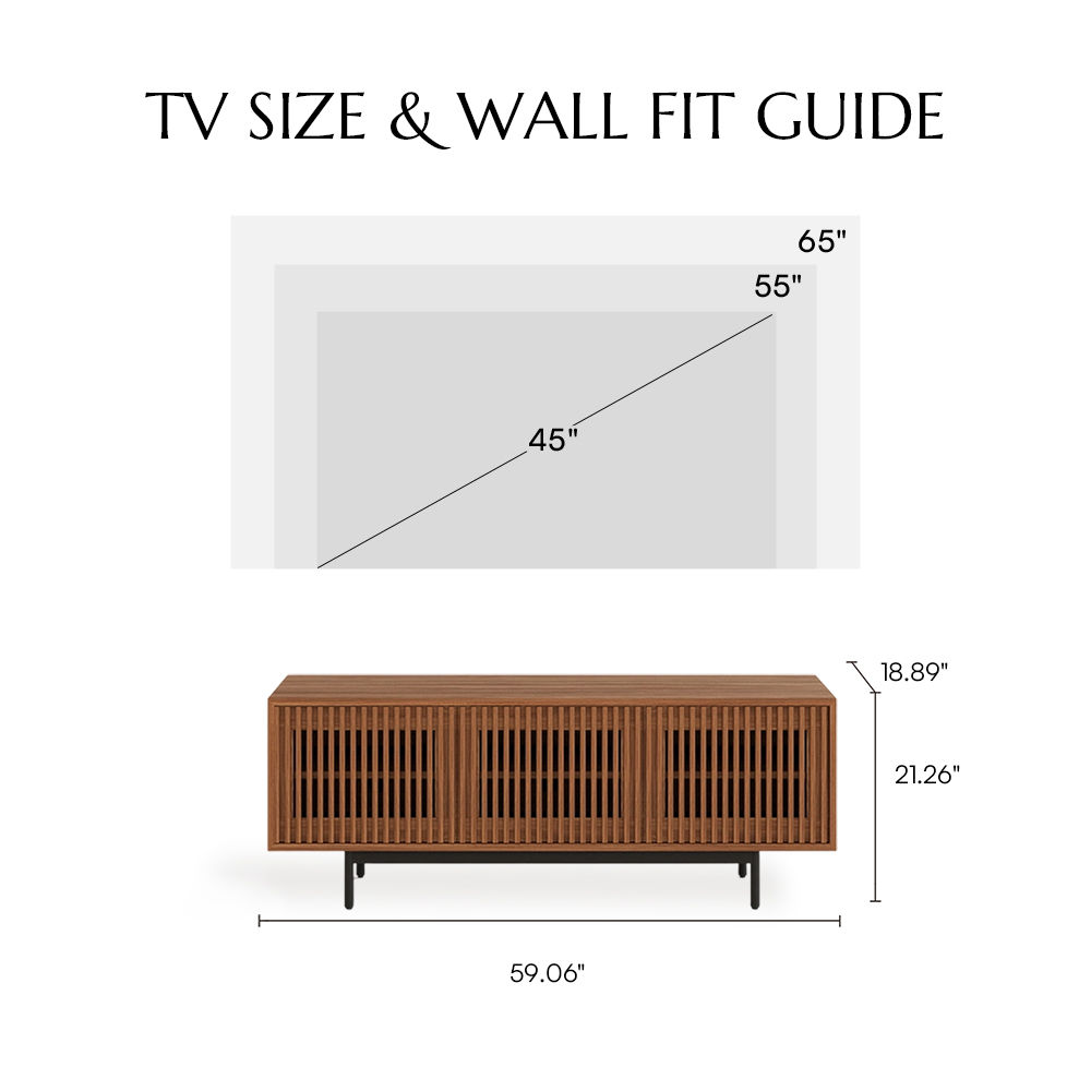 with Shelves Walnut Color MDF TV Stands