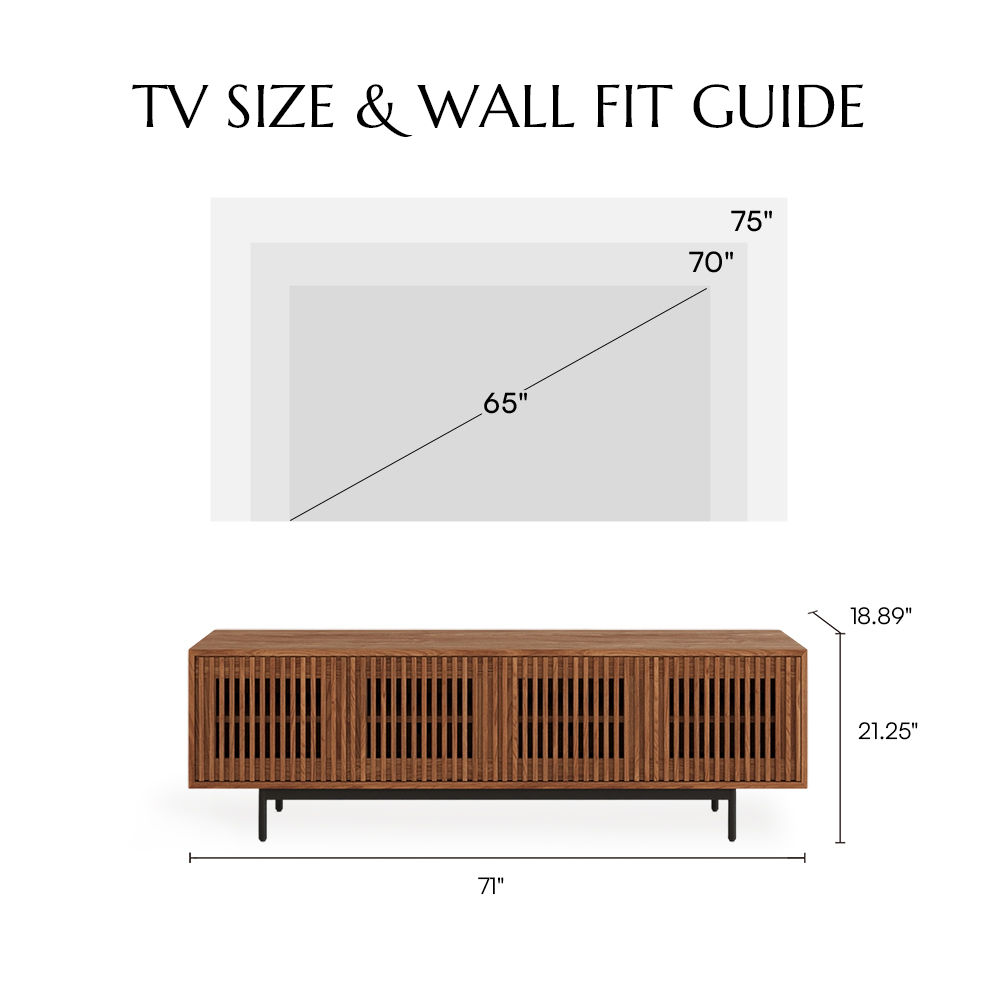 Living Room Walnut Color MDF TV Stands
