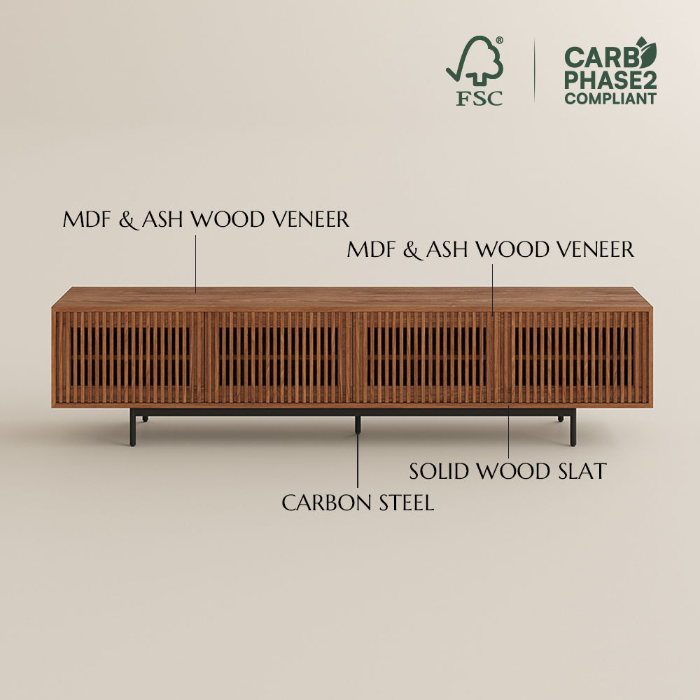 Bedroom Walnut Color MDF TV Stands