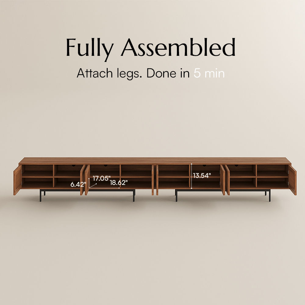 Bedroom Walnut Color MDF TV Stands