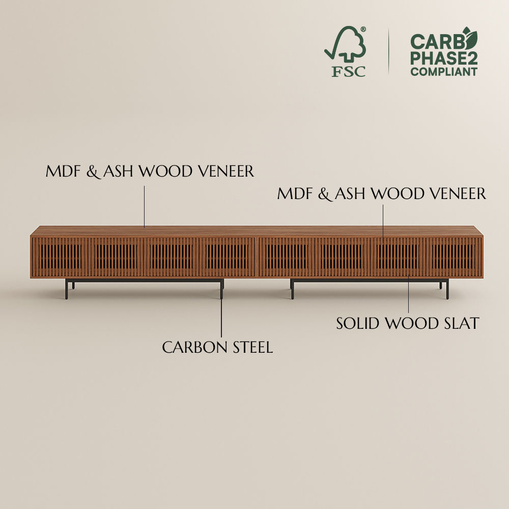 Large Walnut Color MDF TV Stands