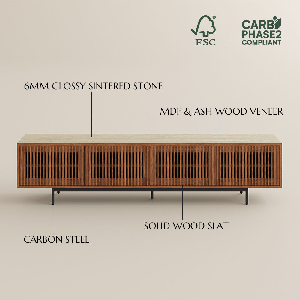 Bedroom Walnut Color MDF TV Stands