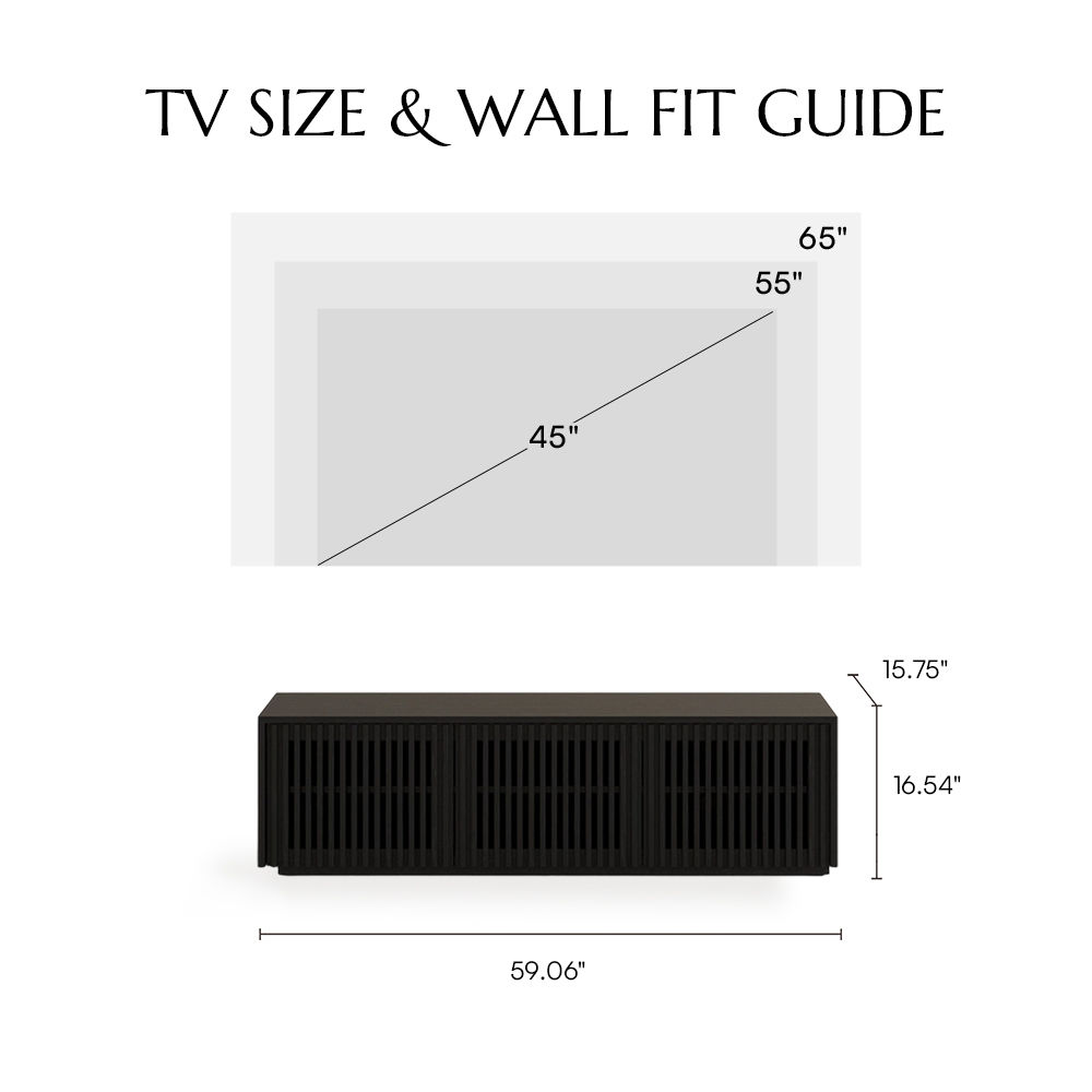 Bedroom Black MDF TV Stands