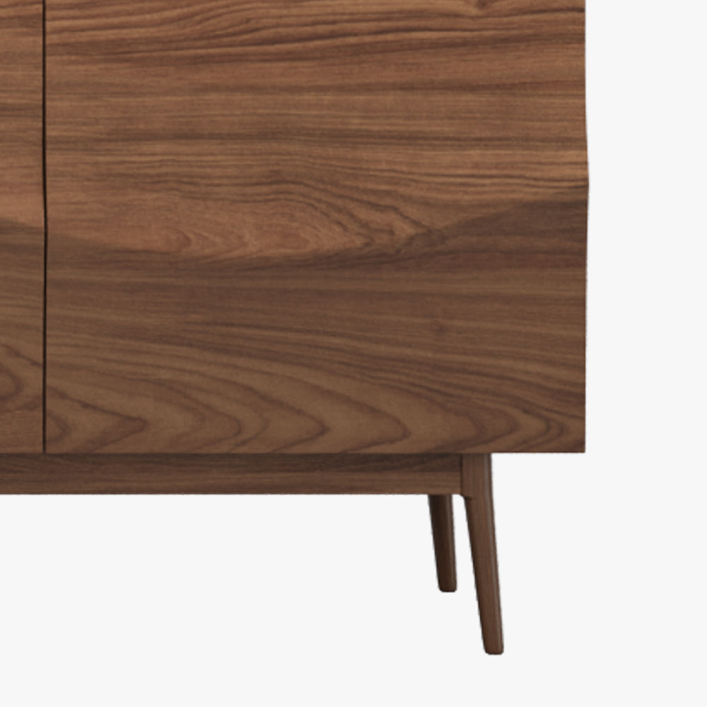 Mid Century Modern Dunkles Holz Holz TV-Möbel