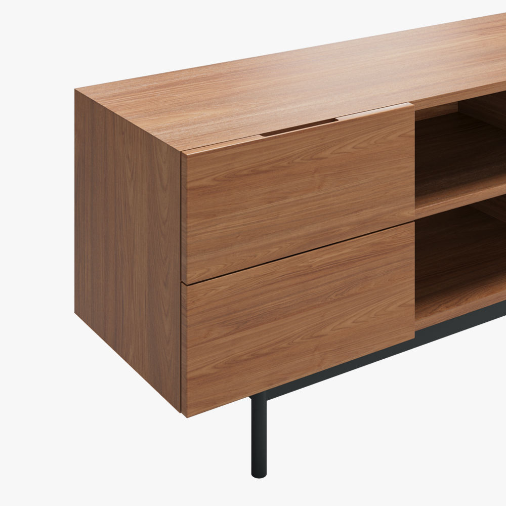 with Storage Dark Wood Plywood TV Stands