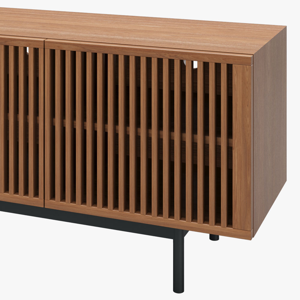 Mid Century Modern Legno scuro Compensato Supporti TV