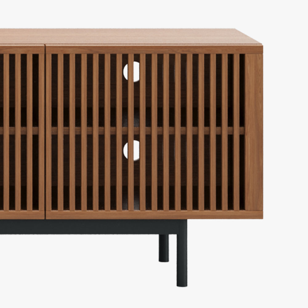 Mid Century Modern Legno scuro Compensato Supporti TV
