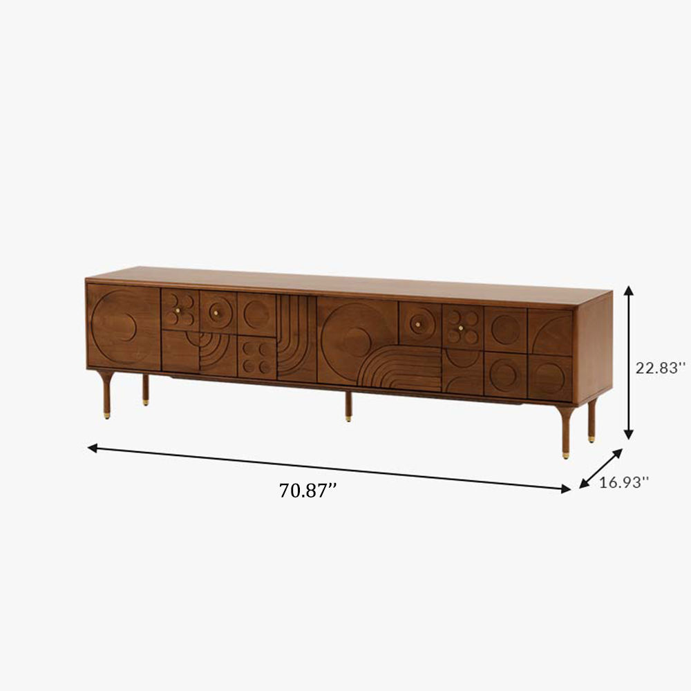 Dark Wood MDF Living Room Set