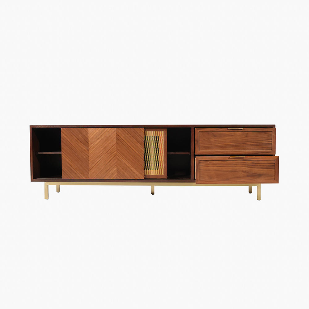 Walnut Dark Wood MDF TV Stands