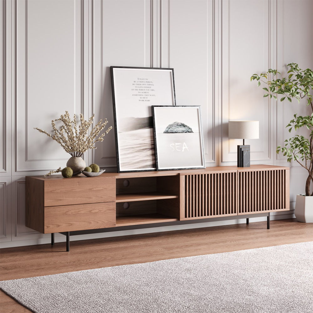 Con contenitore Legno scuro Compensato Supporti TV