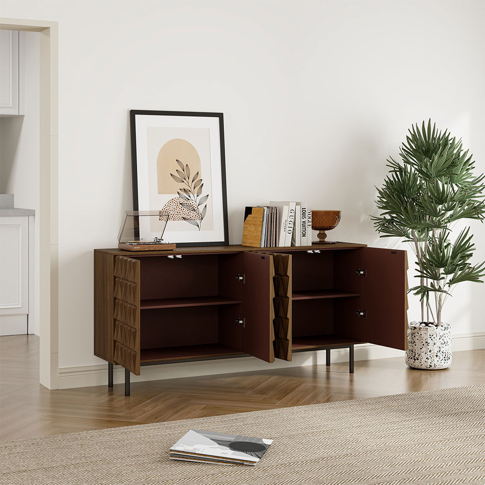 Fully Assemble Dark Wood MDF Entryway Chests & Cabinets