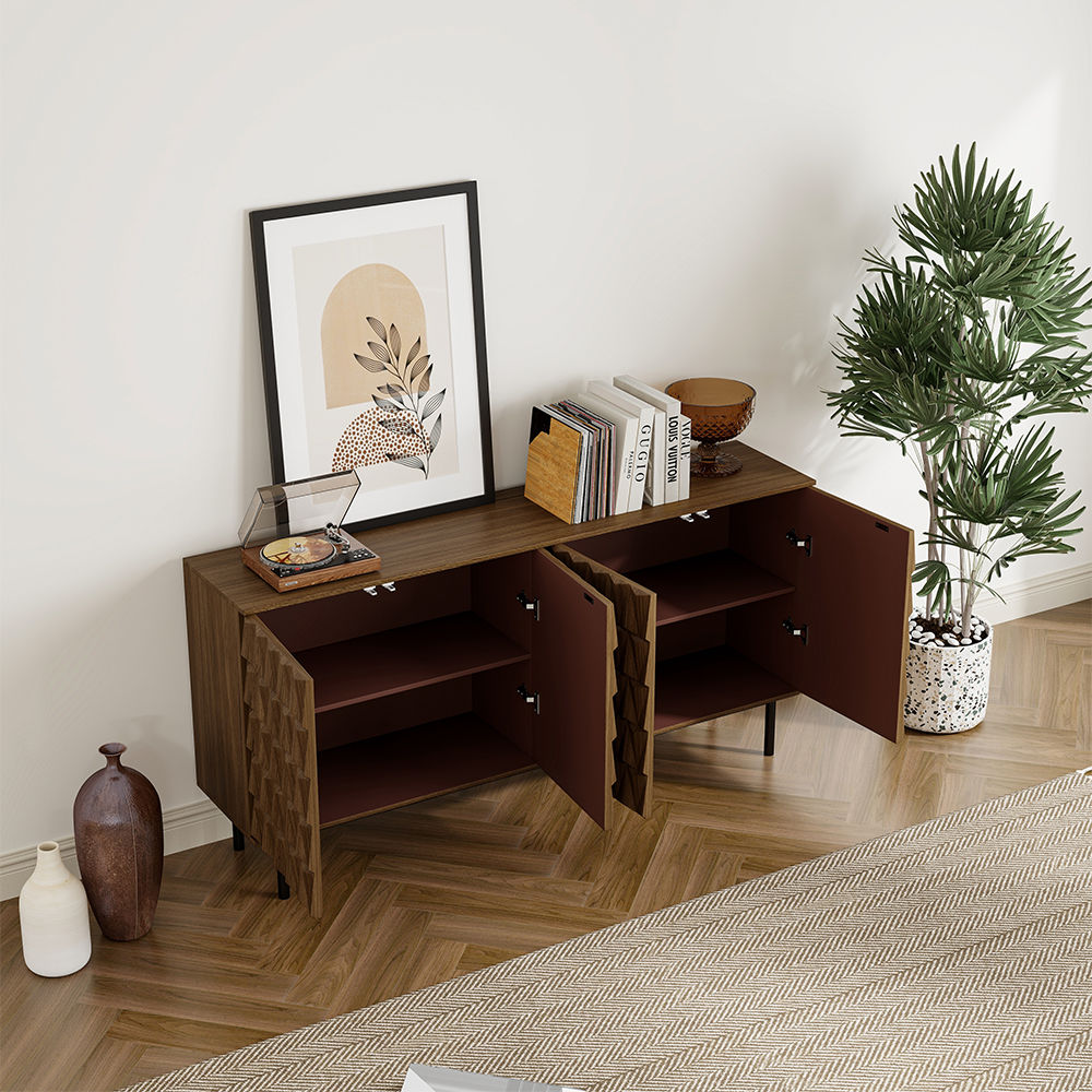 Modern Dark Wood MDF Entryway Chests & Cabinets