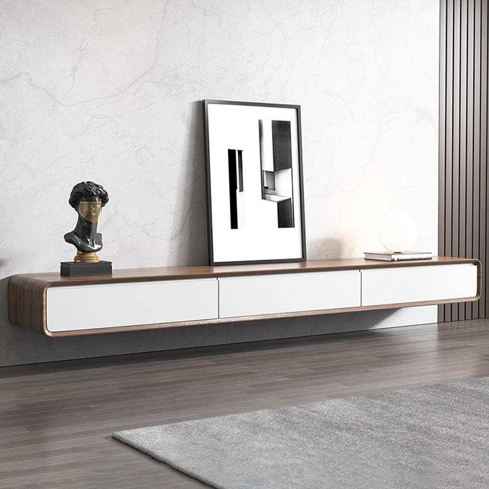 Parzialmente assemblato Legno scuro e bianco  MDF Supporti TV