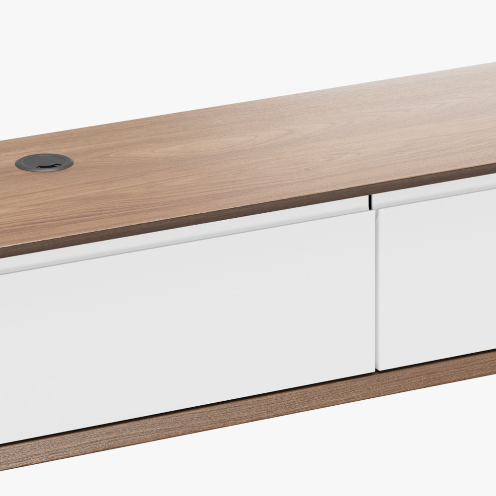 Sospeso Legno scuro e bianco  MDF Supporti TV