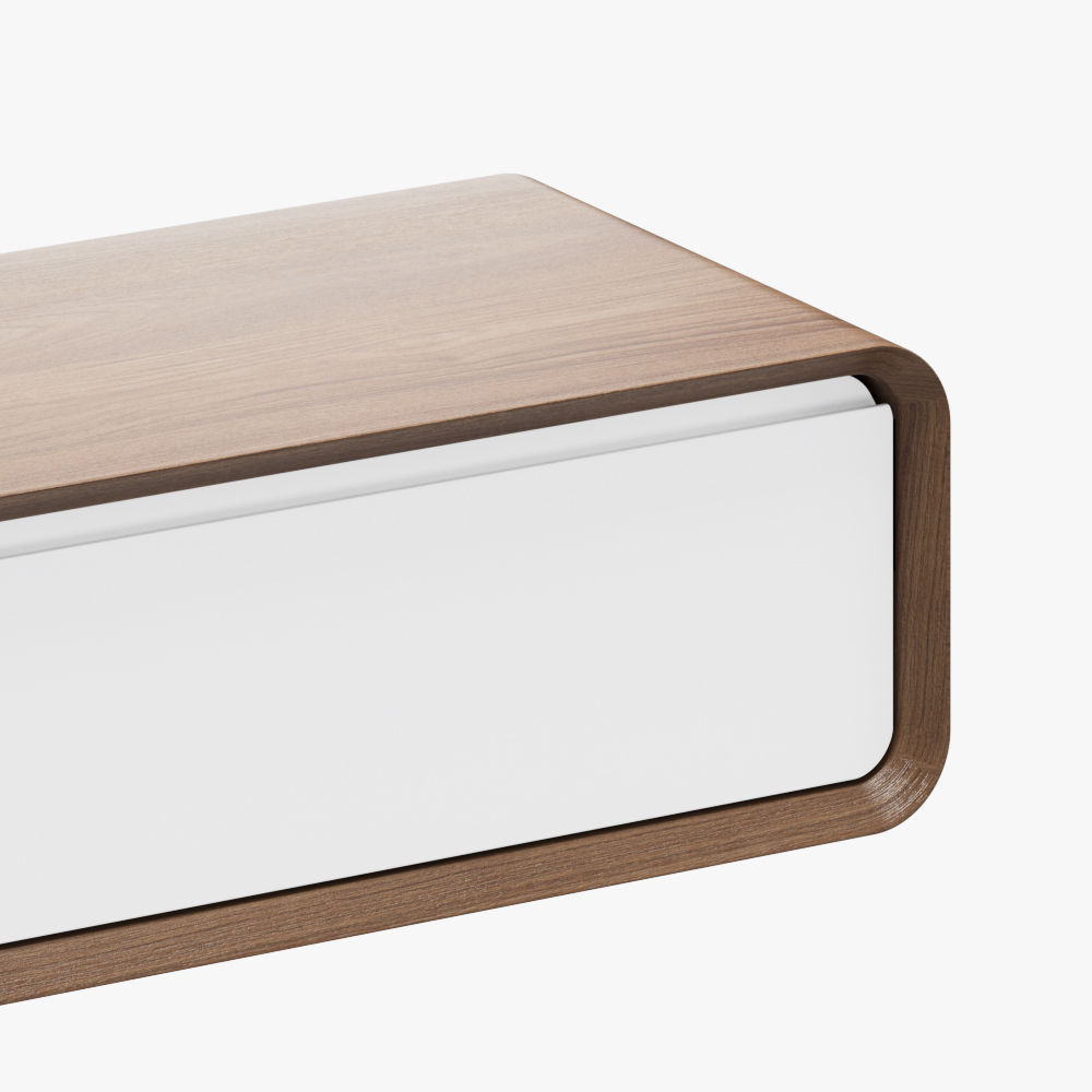 con armadietti Legno scuro e bianco  MDF Supporti TV