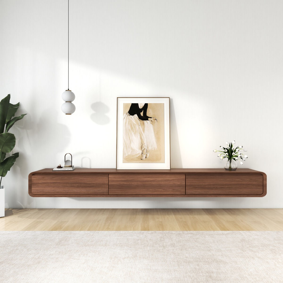 Partly Assemble Dark Wood MDF TV Stands