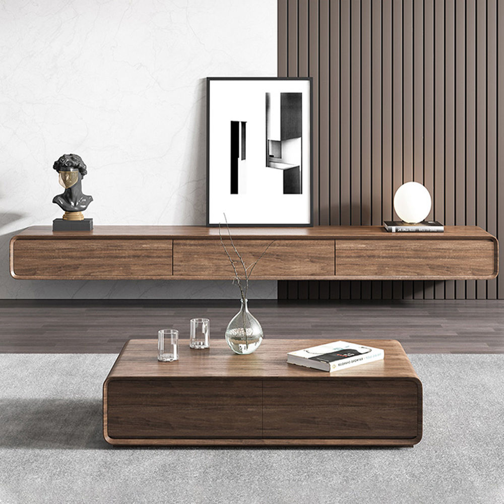 Partly Assemble Dark Wood MDF TV Stands