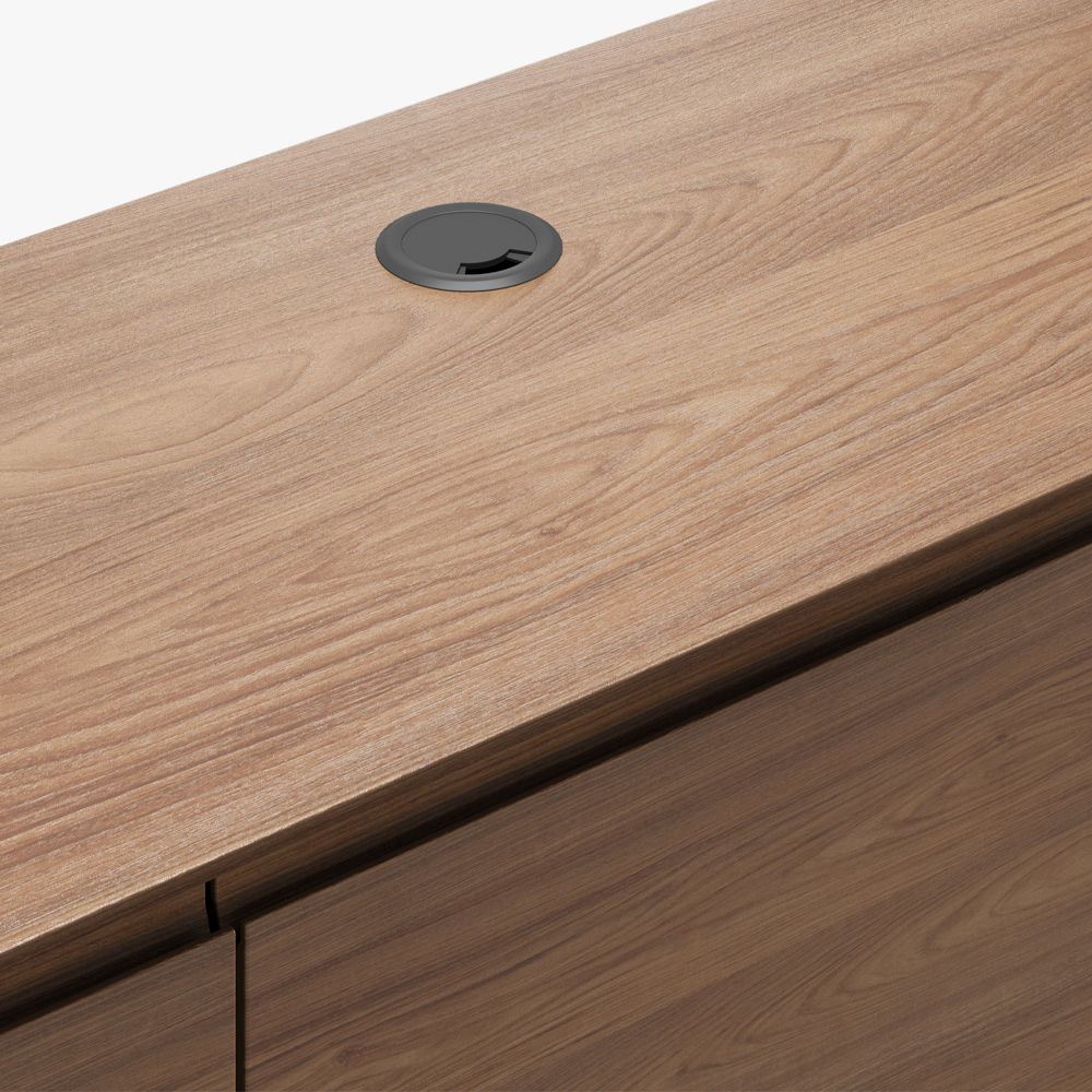 avec armoires Bois foncé  MDF Meubles TV