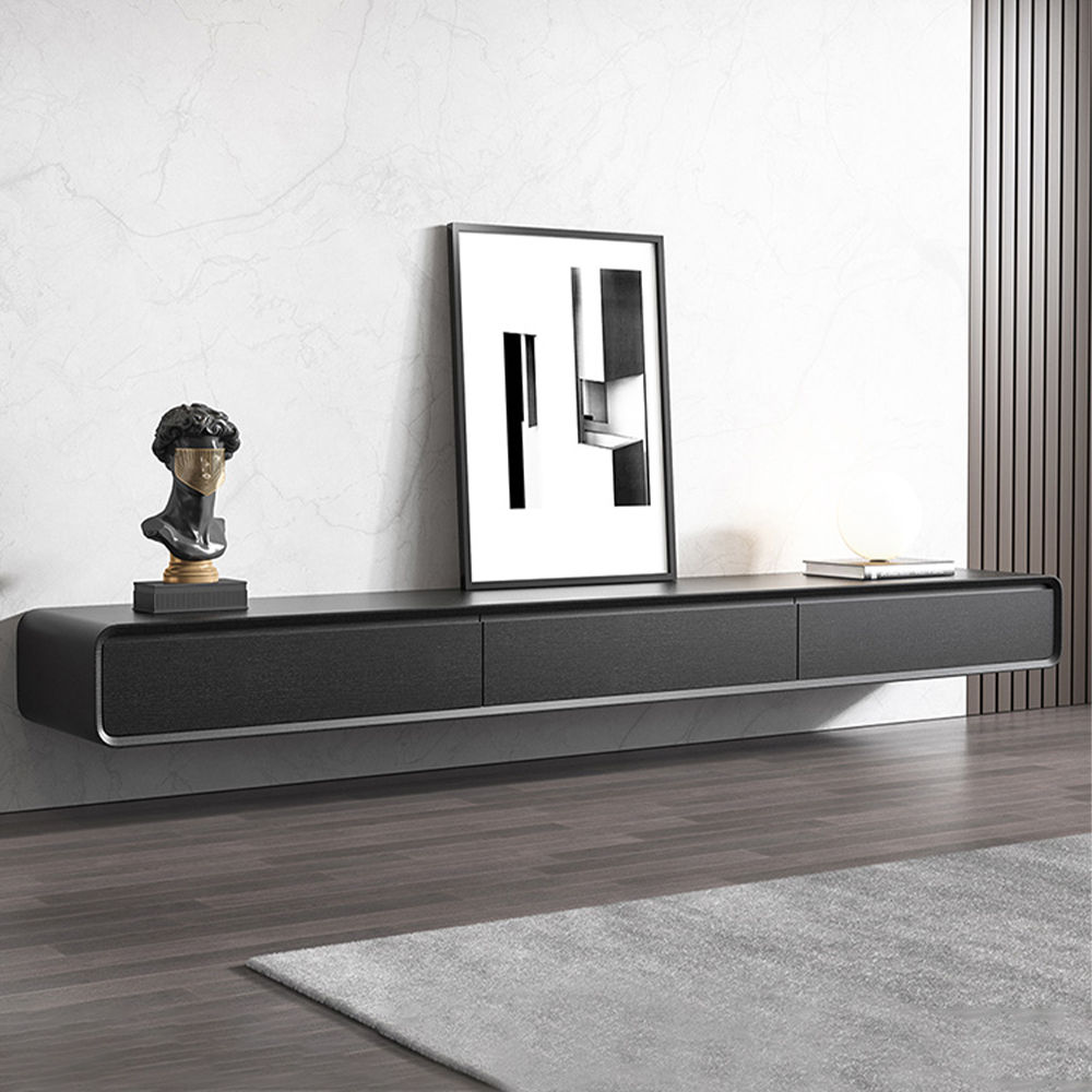 Partly Assemble Black MDF TV Stands