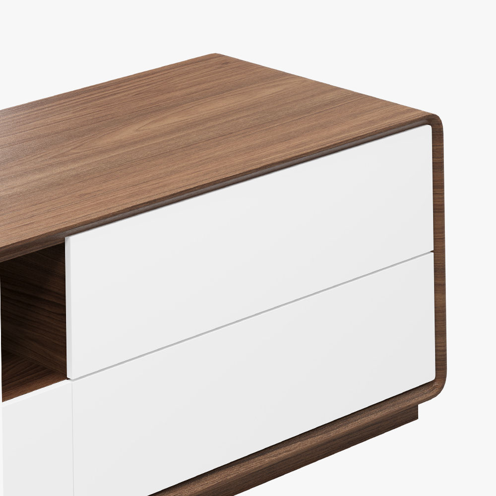 Legno scuro e bianco  MDF Supporti TV