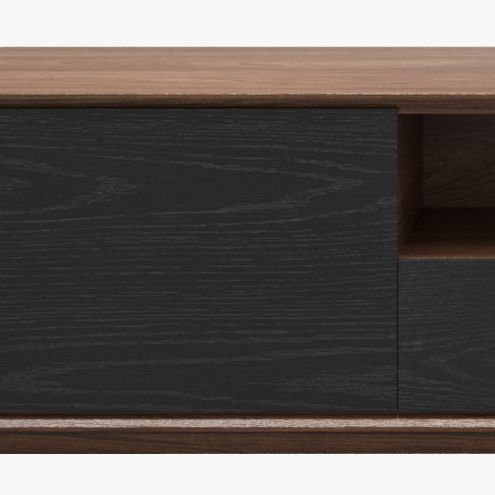 Legno scuro e nero  MDF Supporti TV