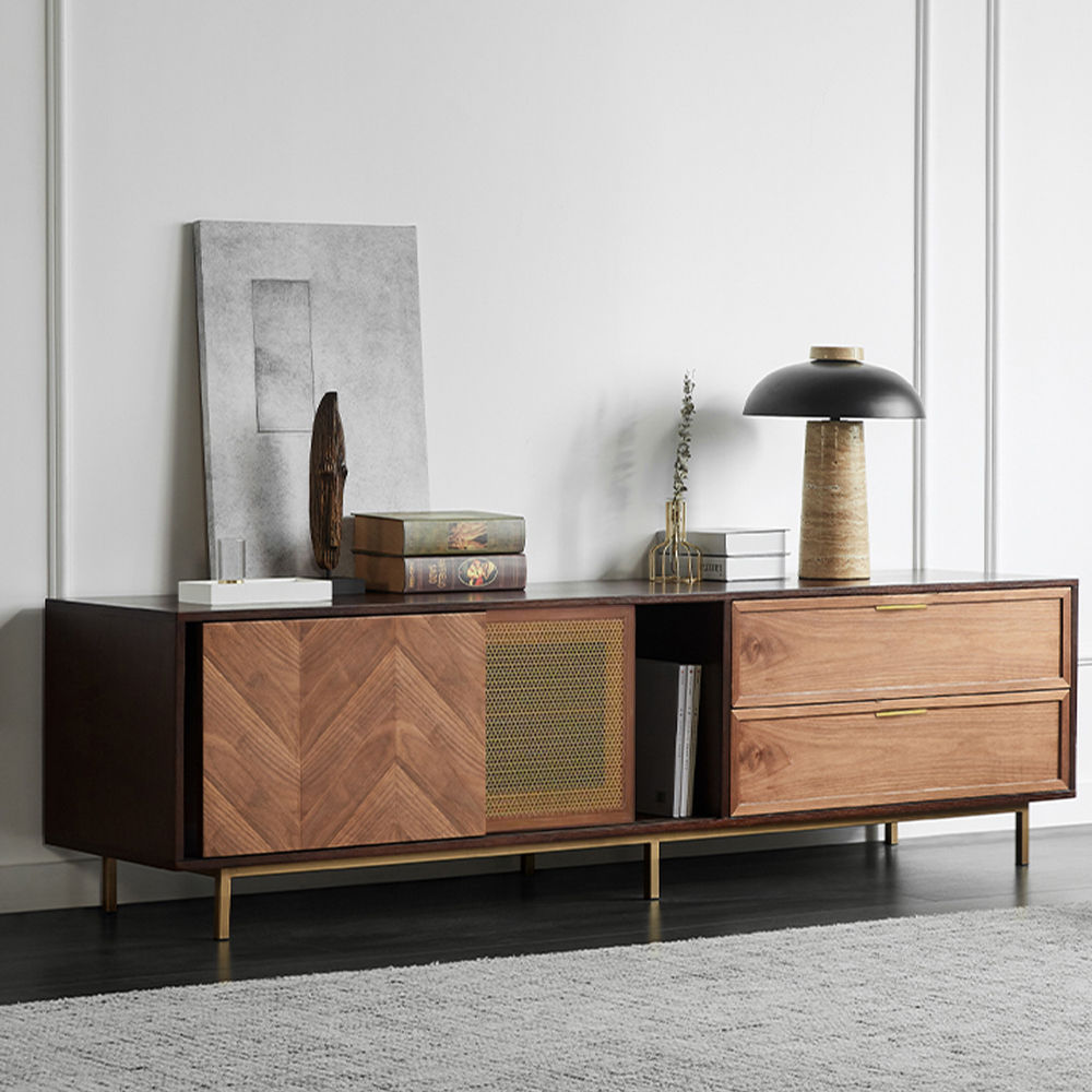Walnut Dark Wood MDF TV Stands