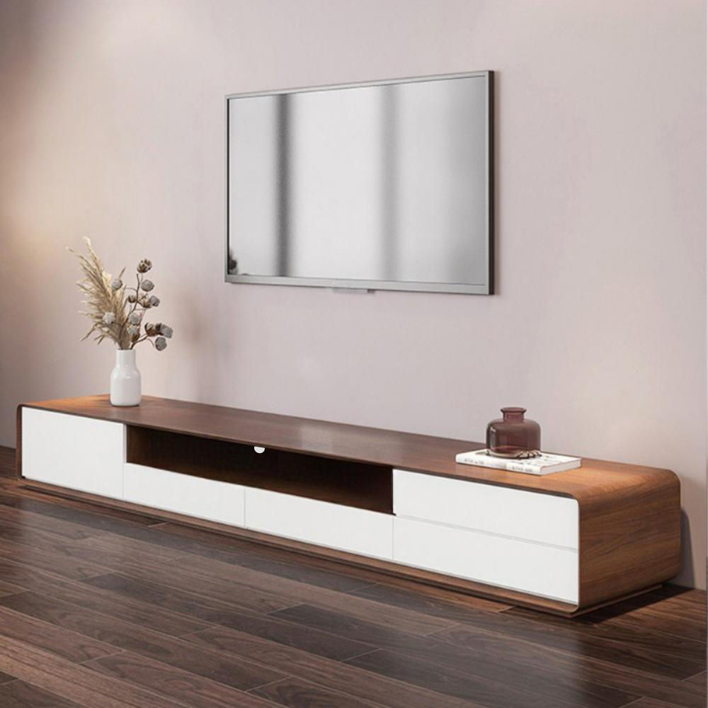 Legno scuro e bianco  MDF Supporti TV