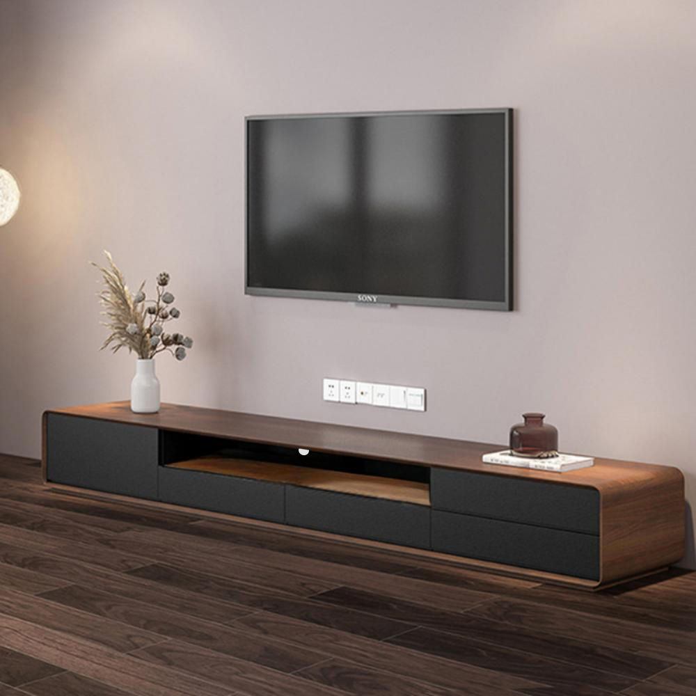 Legno scuro e nero  MDF Supporti TV