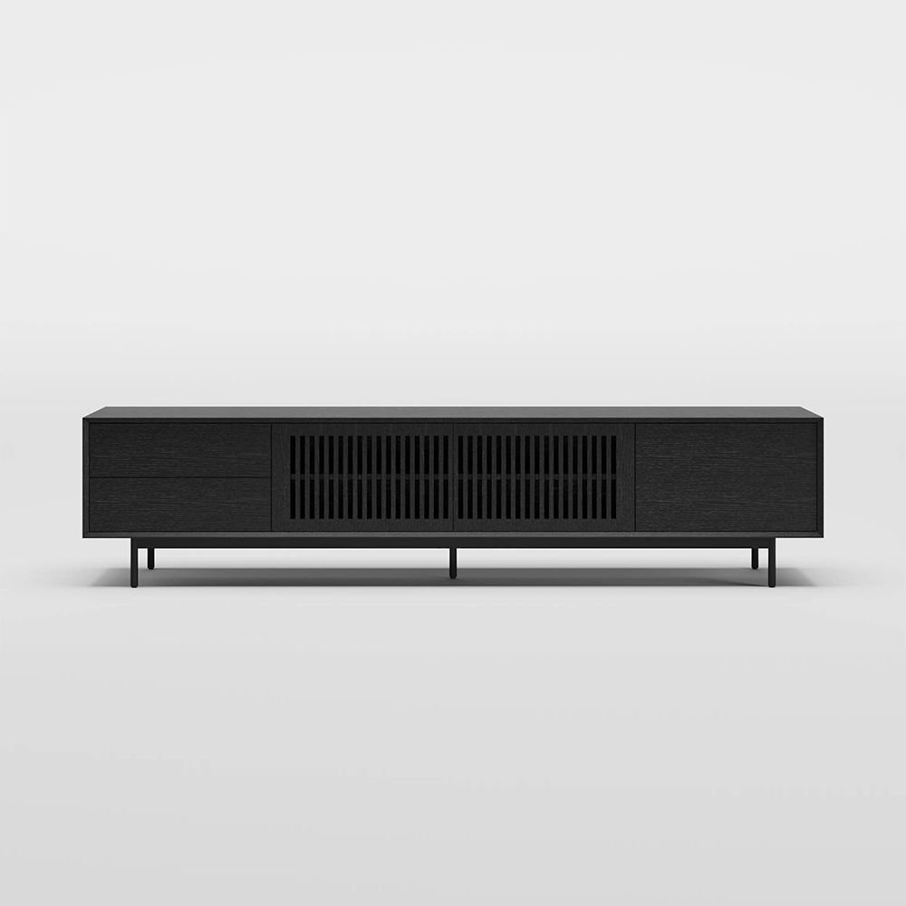 with Drawers Black MDF TV Stands